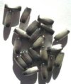 20 11x5mm Brushed Gunmetal Tapered Oval Metal Beads